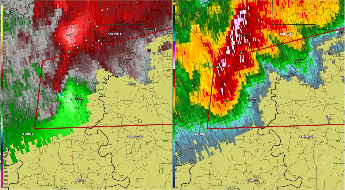 NWS Birmingham on Twitter "⚠️ Tornado Warning for east Greene and