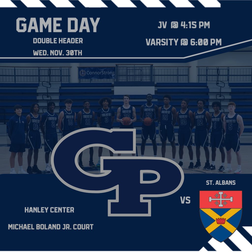 GPrepBasketball's tweet photo. 🚨1st Home Game of the Season🚨

🗓 Wednesday, November, 30th 

🆚 St. Alban’s 
🤝 I.A.C. Matchup 
⌚️JV-4:15 pm &amp; Varsity-6:00 pm
📍Hanley Center on the Campus of Georgetown Prep
💻 Live Stream Link - attached in comments https://t.co/24cJeSCV4x