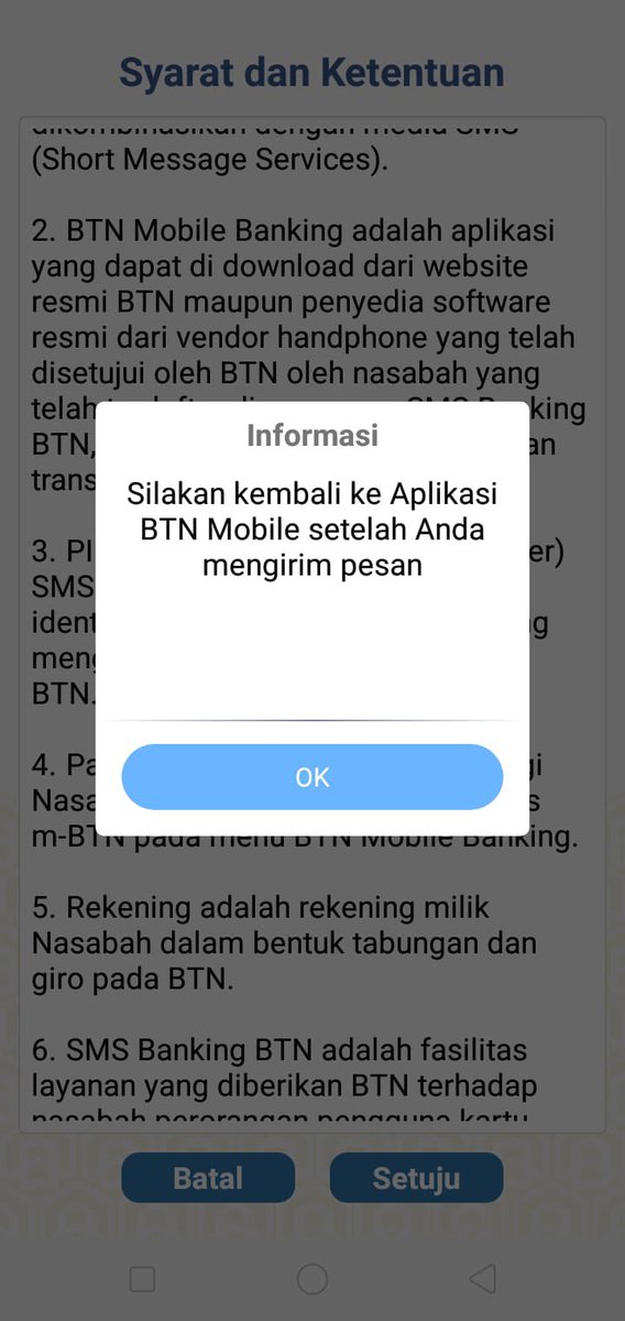 Dedes666's tweet photo. @bankbtn siang kak, mau tanya, ini kenapa mbanking saya tiba2 dsruh aktivasi ya, padahal gapernah ke log out atau kehapus apk nya, trus saat sya coba aktivasi ssuai anjuran, malah gini gaada tanggapan sama sekali. https://t.co/7ydZ70DzH5