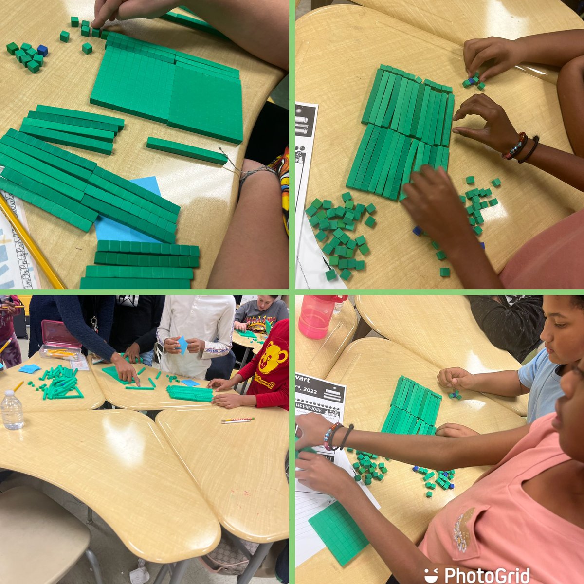 Such a great day exploring 2-digit by 2-digit multiplication using base 10 blocks to create area models. Ss at @luther_elem loved determining how many seedlings Wangari planted. 🌱@LizJrealtor @HSVk12 @AmstiUAH @SueOConnellMath
