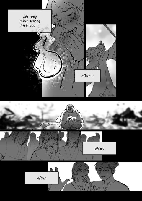 after.. 1/2 ( tgcf spoilers + tw scars tw blood tw suicide ) #hualian #HeavenOfficialsBlessing #TGCF 