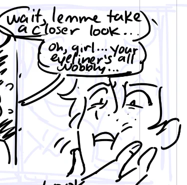 i promise im actually working on pt 2 and not just promoing diff iterations of the first pt of my comic LOL... some small snippets of rachel getting negged 