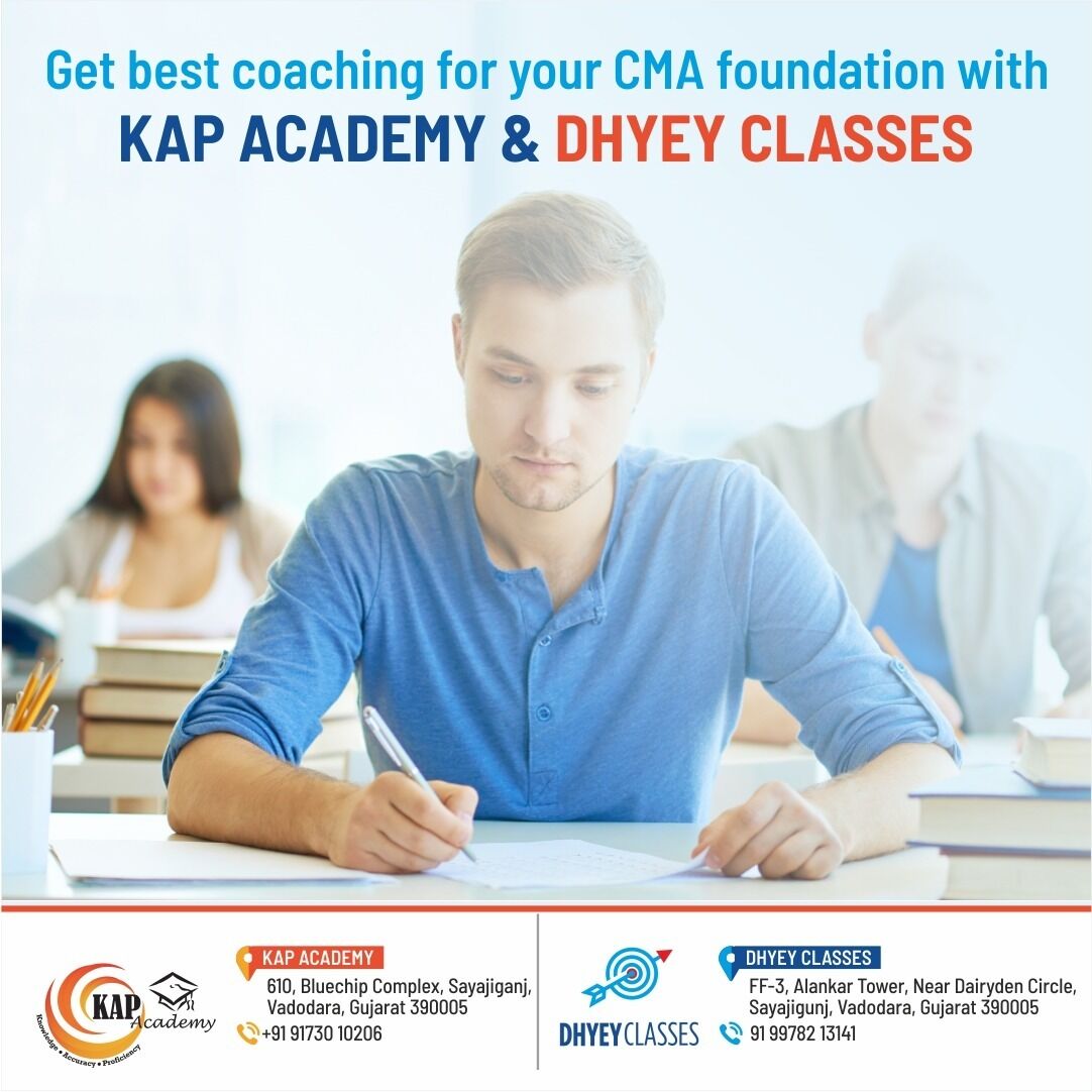 KapAcademy's tweet image. We believe in keeping our students updated with their course and syllabus. 

Book your seat to get the best coaching for your career with leading coaching classes in Vadodara.

#cma #cmaclasses #cmacoaching #cmainstitute #cmaindia #kapacademy #dhyeyclasses #gujarat #india