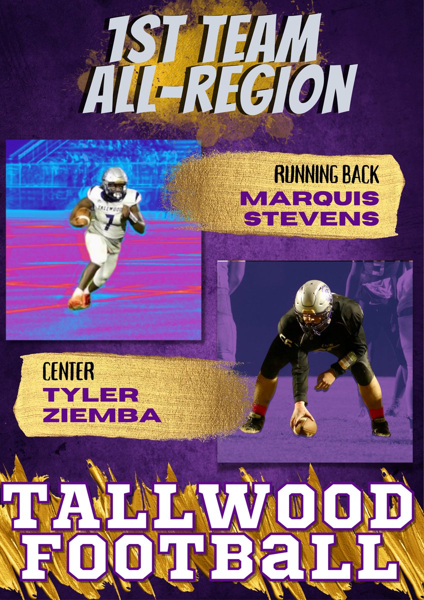 CoachKepple's tweet photo. Congratulations to our 1st Team All Region Lions @Marquis_S7 @ziemba_tyler @TWoodFBBoosters @TallwoodFball @TallwoodHS_Ath @TallwoodLions https://t.co/SvDwywyAye