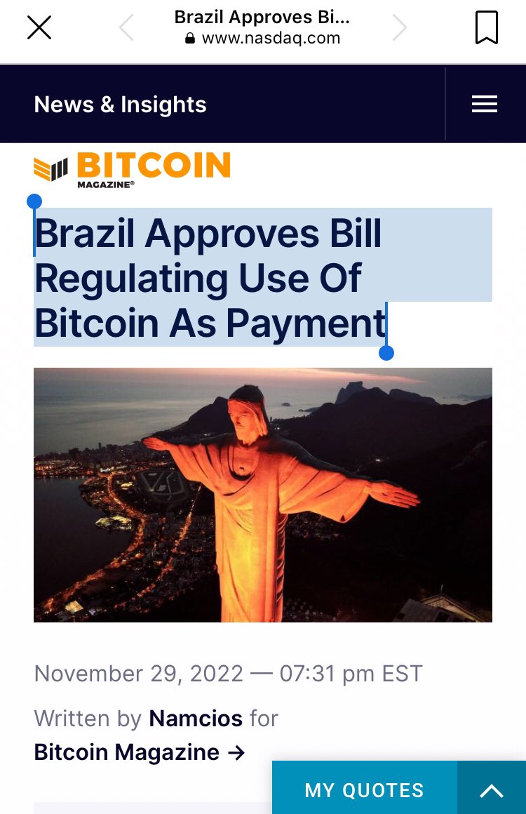 Brazil Approves Bill Regulating Use Of Bitcoin As Payment.
Good time for Pi to launch Open Mainnet.

#Pi81Mall #PiNetwork #Pi81Shop