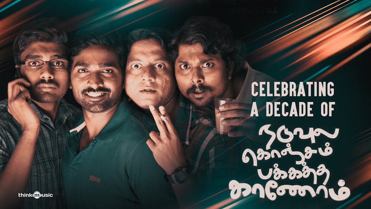 thinkmusicindia's tweet photo. Here’s to celebrating a decade of the laughter riot of a movie #NKPK !! ♥️🎶✨

▶️ https://t.co/ZayQlRquH5

@VijaySethuOffl @SGayathrie #BalajiTharaneetharan #VSRajKumar 
#VedShankar https://t.co/bteyYyyGbD