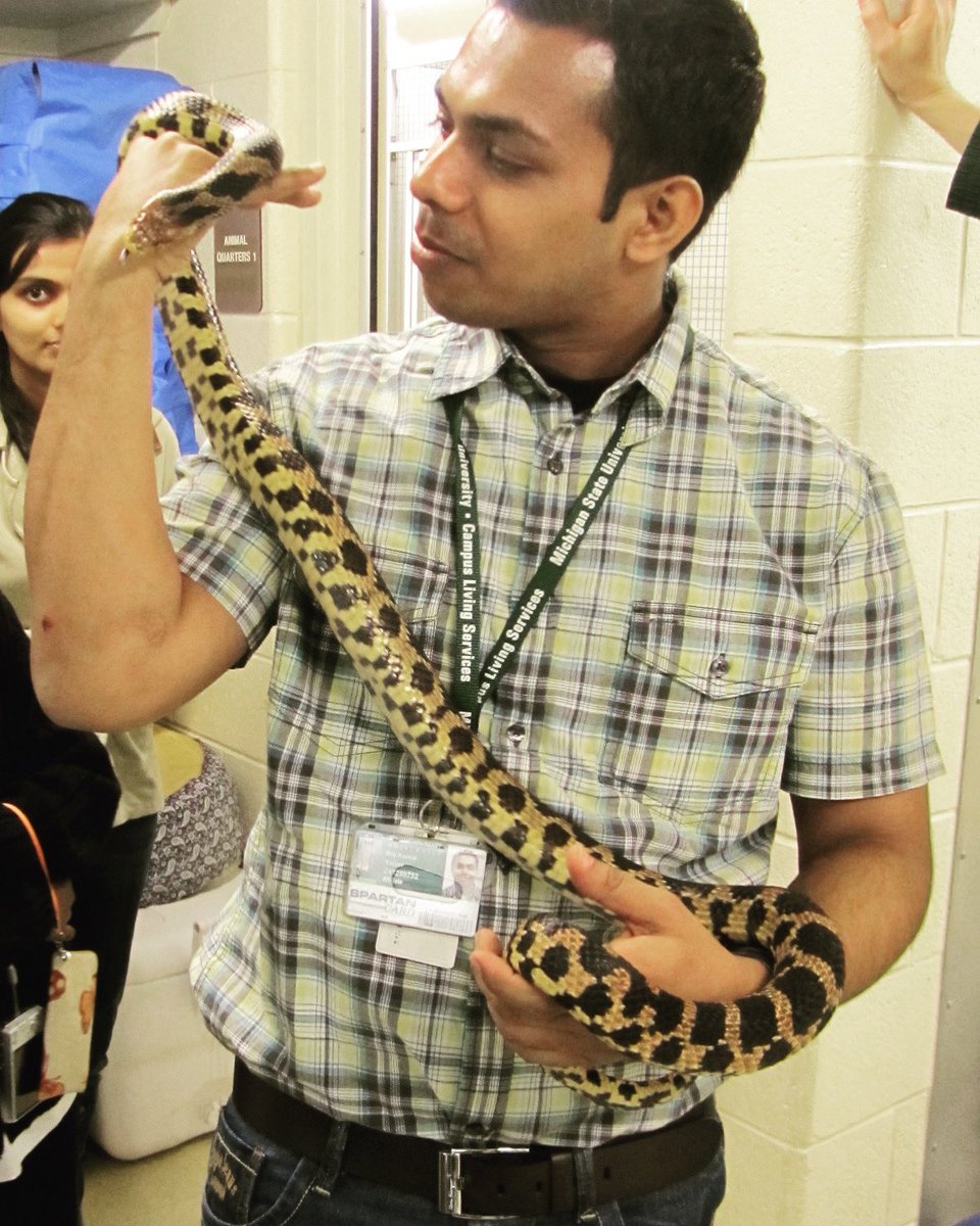 IasRajkamal's tweet photo. Things you learn 
#training #snakes #handling #veterinarian #msu #michiganstateuniversity https://t.co/cSWJzBeLs6