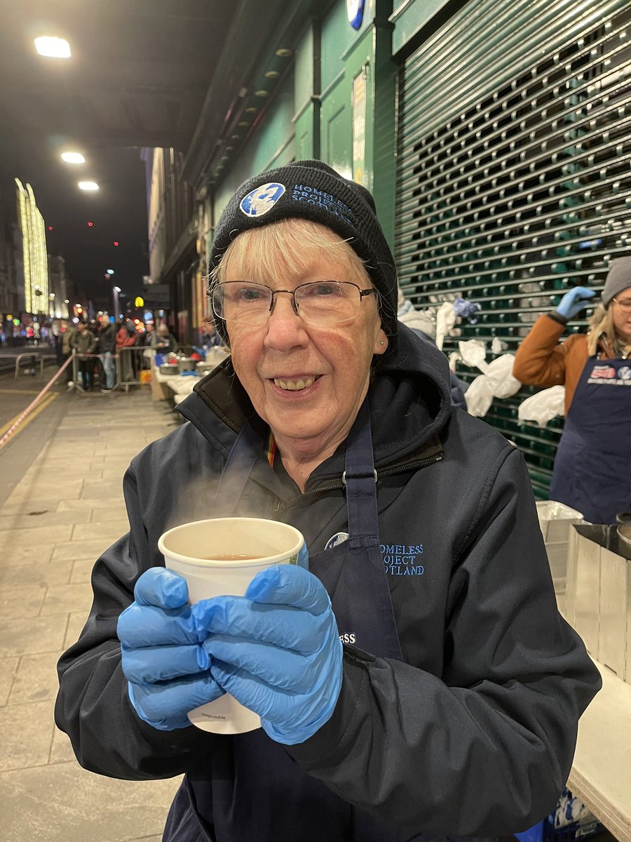 This is Isabella 72 years old, who is wonderful, has dedicated the rest of her life to helping &amp; feeding the Homeless. &amp; Vulnerable, We appreciate everything Isabella does every day 🙏 retweet how wonderful she is. #volunteers #humanity #homeless #soupkitchen #glasgow #scotland