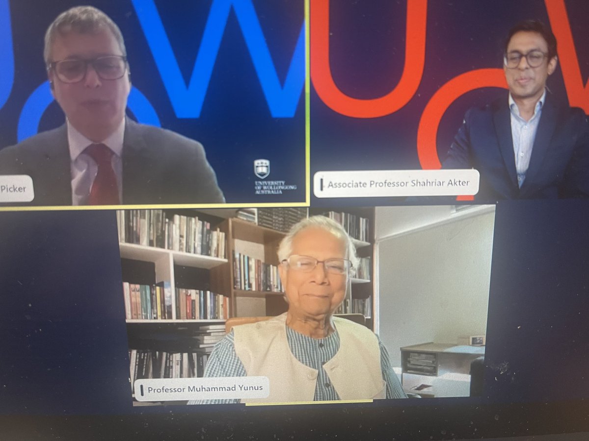 DrPMDavidson's tweet image. Wonderful to hear from Nobel Laureate Muhammad Yunus @Shahriar_Akter @UOW @ColinPicker #Entrepreneur #Innovator #Development
