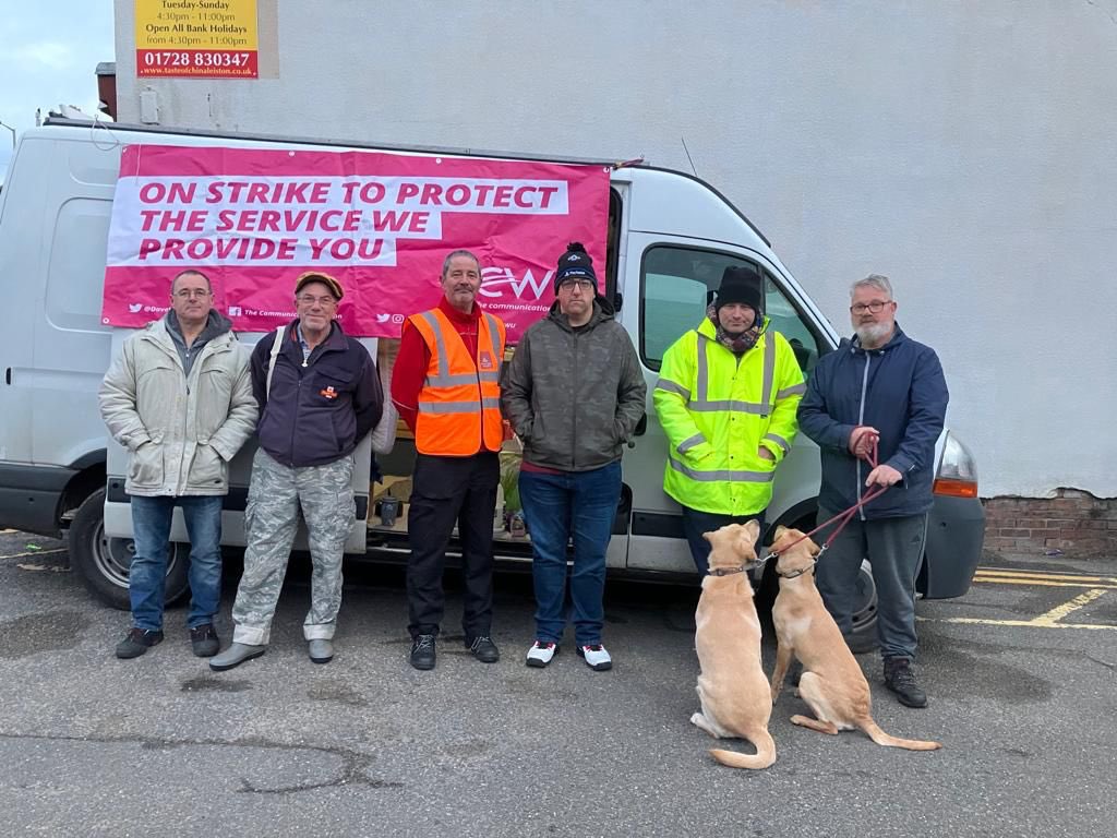 Solid picket line at Leiston 👊 #StandByYourPost