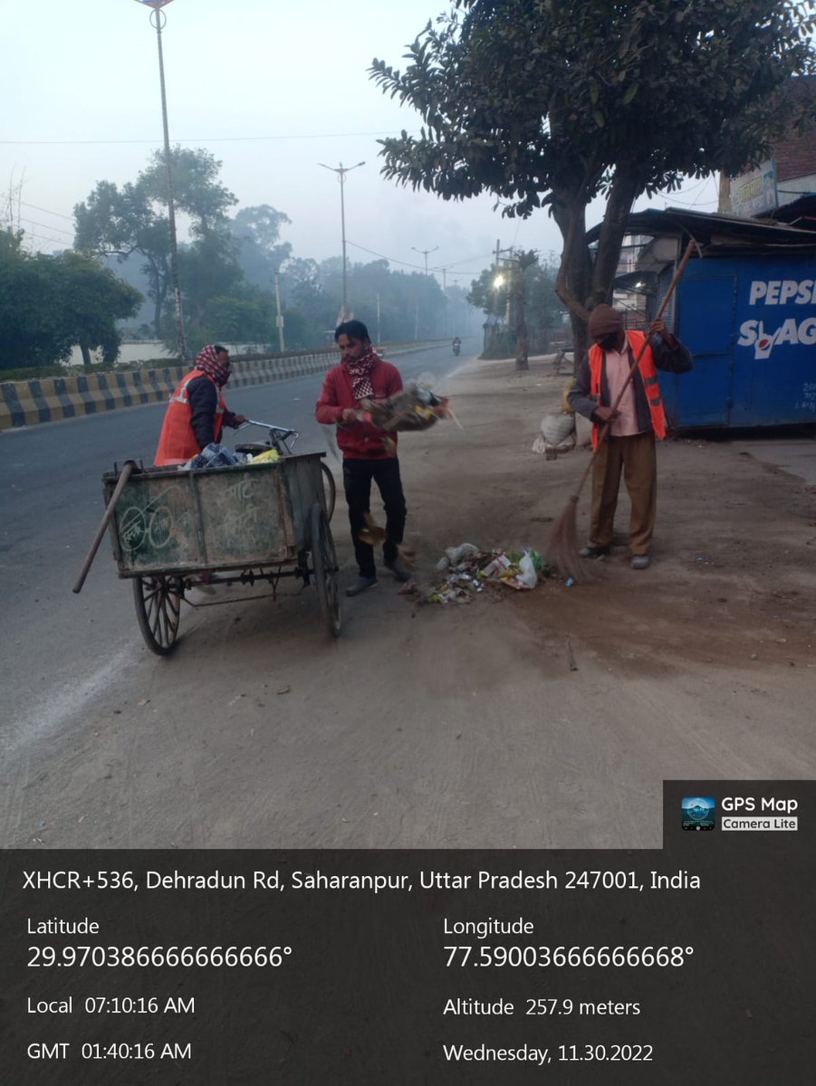 Smartsrenn's tweet photo. ULB Code - 800630
दिनांक- 30-11-2022
#प्रातःकालीन_सफाई_व्यवस्था
#सहारनपुर : नगर निगम के सफाई मित्रों द्वारा शहर में निरन्तर #सफाई_अभियान जारी है।
#SwachhSurvekshan2023
#garbagechallenge
#GarbageFreeCity
#SwachhUP
#swachhsurvekshan2023saharanpur https://t.co/dOet98ihz8