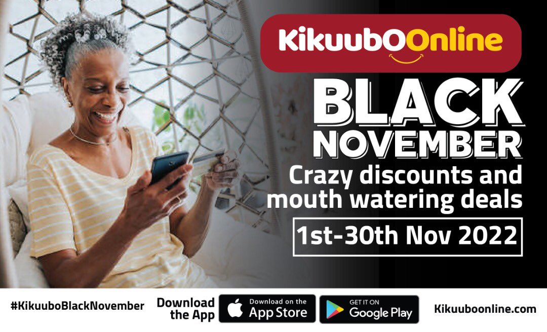 SheillahKhadie's tweet photo. Today is the final day of the #KikuuboBlackNovember Do You what I mean? Massive discounts and very crazy deals open your app and check them out 
#Tap2Shop https://t.co/DQKQllR9zu