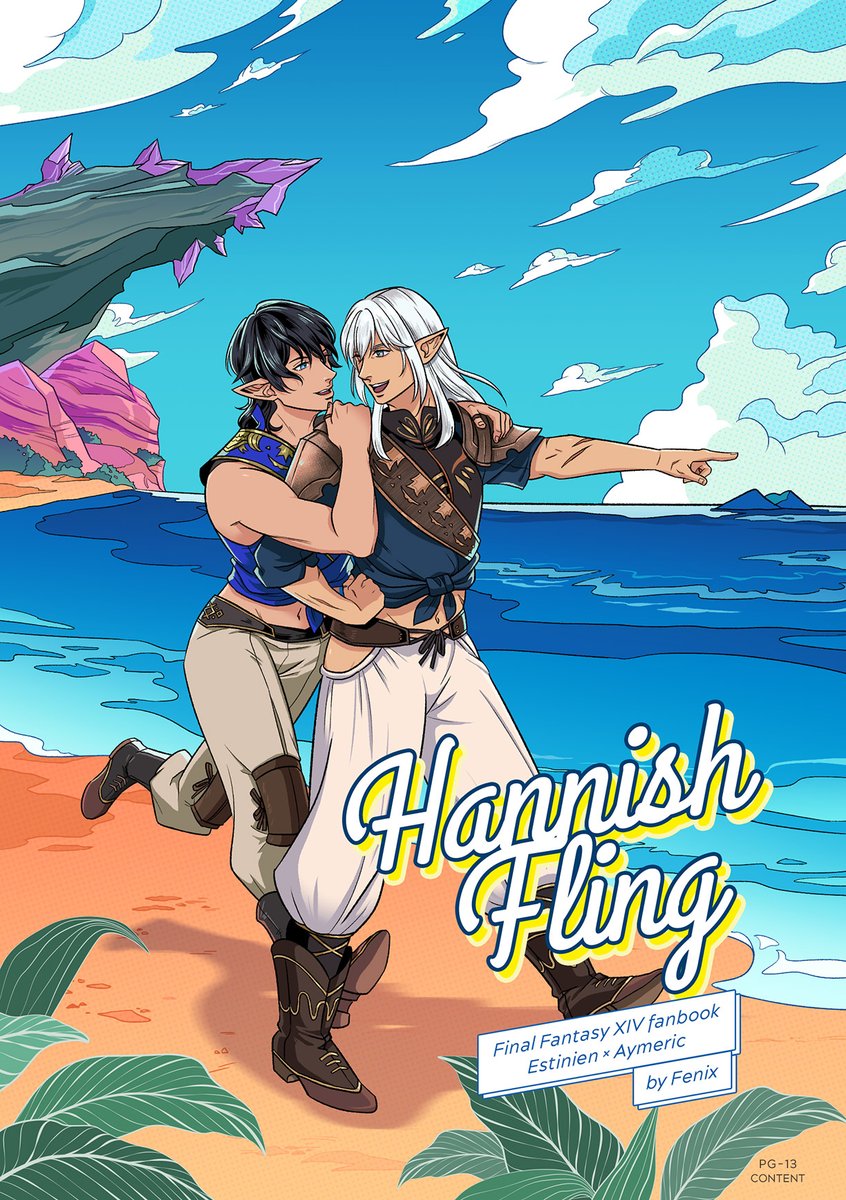 HANNISH FLING
Estinien/Aymeric fanbook
A5 / 24p B&W
* Each book will come with a print!

My new book will debut at Comic Fiesta 2022 🇲🇾! I'll be at Basic artbooth B-M07 [milk tea & monsters] :D

#FF14 #FFXIV #estimeric #エスアイ #comicfiesta2022 #CF2022 
Previews 👇