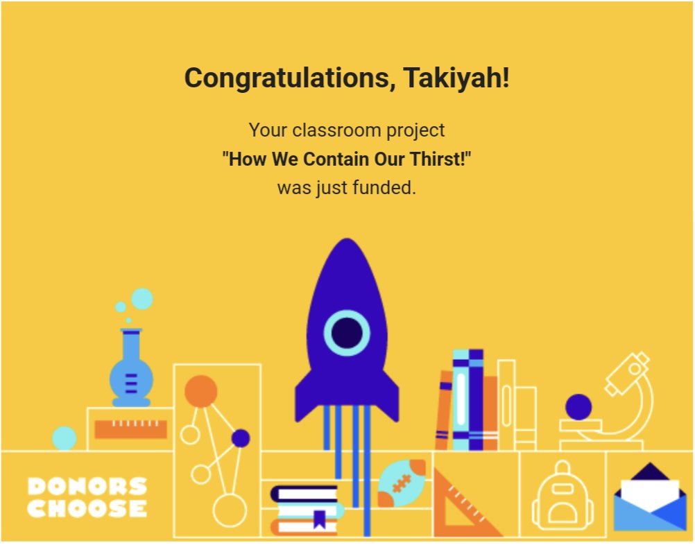 This project was not done solely for my classroom but for the entire school. Now over 530 students <a href="/OrchardSTEM/">Orchard STEM School</a> will have fresh water to drink throughout the day without wasting instructional time. I can't lie and say it wasn't challenging but it was accomplished! #PERSISTENCE