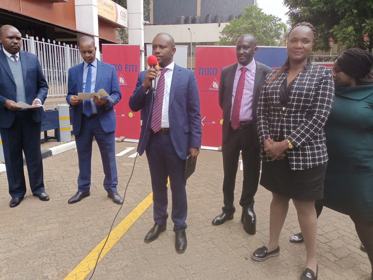Standard group CEO @OrlandoLyomu speaking during Kenya Re's flagship CSR Niko Fiti campaign.
The Niko Fiti Ability beyond Disability Campaign is an initiative by Kenya Reinsurance Corporation. 1/2