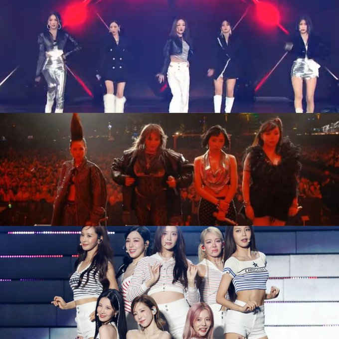 2NE1Achievement's tweet photo. Once we were rivals but today we celebrate our groups reunions with much love, congratulations to all fandoms for standing with the 2nd gen Queens, i hope we get many more reunions soon. #2NE1 #KARA #SNSD #SISTAR #TARA #AFTERSCHOOL https://t.co/1KJ2re0Ofg