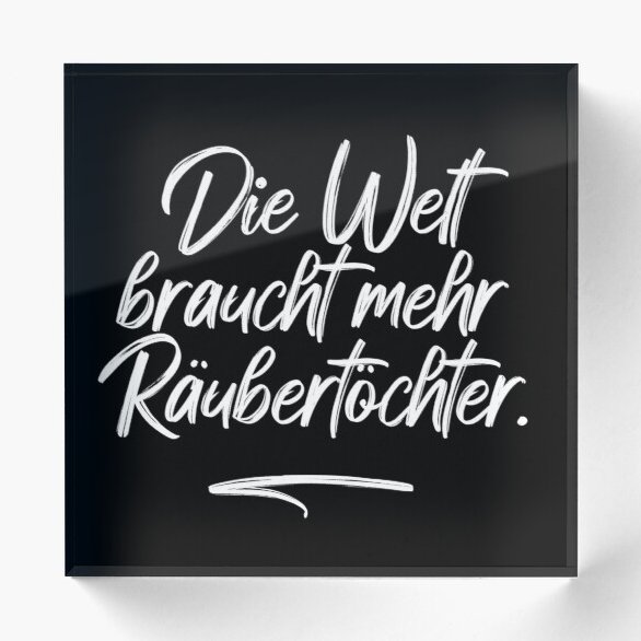 Wow, diesen coolen Acrylblock brauche ich! ❤ redbubble.com/de/i/acrylbloc… #findyourthing #redbubble #Frauenpower #Feminismus #Frauenbewegung #Sprüche #Zitate #Acrylblock #Stark #Erfolgreich #Fitness #Räubertochter