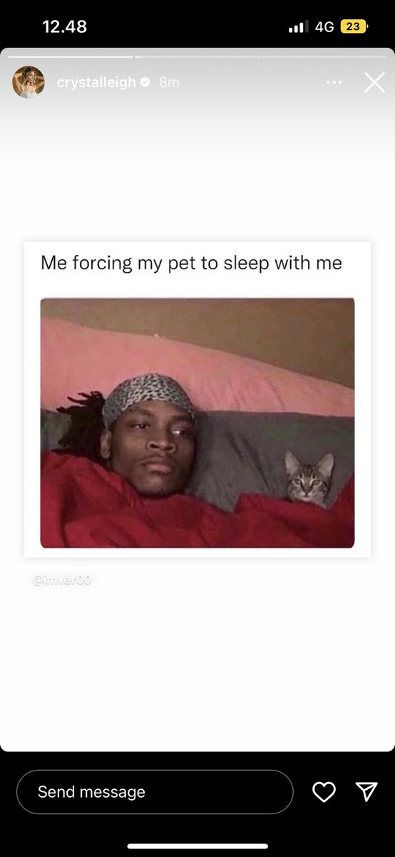 cliffordsriffs's tweet photo. did @crystalleigh just searched #sleepmeme or something https://t.co/gpCDNVvBuF