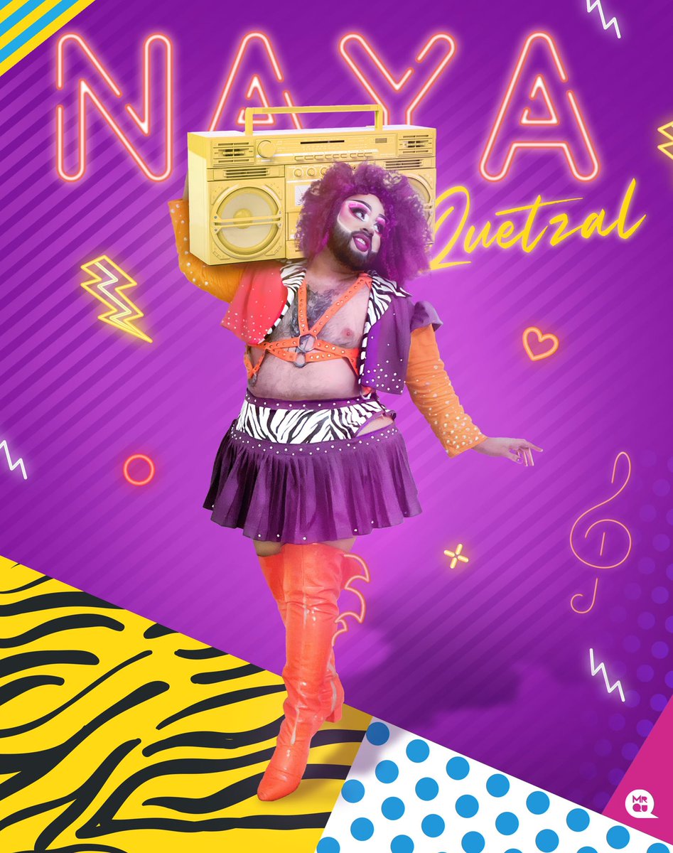 NayaQuetzal's tweet photo. BearQueen in the 80’s vibe 
Muchas gracias @mrqu por tan hermosa creación. Amo! 
#nayaquetzal #dragqueen #beardedqueen #bearqueen https://t.co/I5YC4USeIi