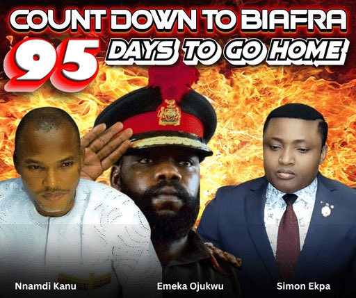 Chigbo_UnamJ's tweet photo. #95DaysToGo
#BiafraExit https://t.co/qO7dYIil89