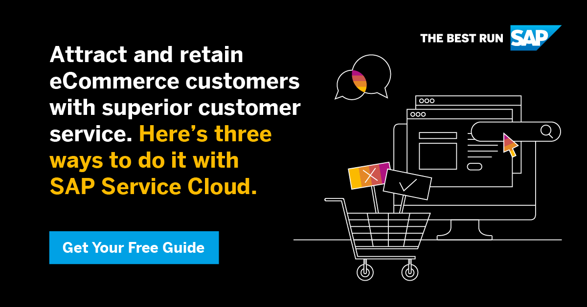 SAP_CX's tweet image. It&apos;s a fact: When service is lacking, customers walk away.

Learn about the 3 ways SAP Customer Service solutions boost e-commerce results ▶▶▶ sap.to/6011MCzTf

#SAPservicecloud #SAPcommercecloud #ecommerce