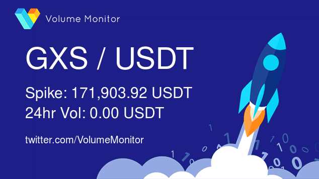 VolumeMonitor's tweet image. $GXS / USDT Volume increase detected!

Spike: 171,903.92 USDT
24h Vol: 0.00 USDT

Get ALL the alerts here: volumemonitor.com/#signup

#crypto #bitcoin #binance #altcoins #hodl #defi #trading #freedom #blockchain $btc $wan $icx $oax $qlc $inj $ethup $perl $ftm $zrx