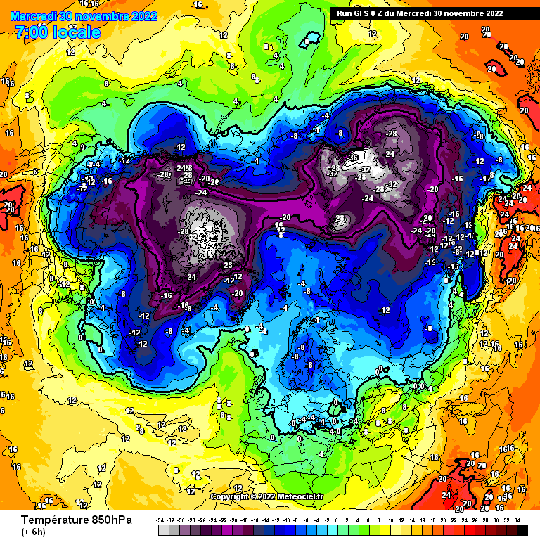 LeopoldHeinrich's tweet photo. #natgas
The strong stratospheric polar vortex fills up the lower levels of the Arctic with frigid air. Between Nov 30 and Dec 16 the 850hPa level close to surface, increases frigid cold air by > 50% in just two weeks. This frigid air is now waiting to flood continents. https://t.co/SWXdjeAgaf