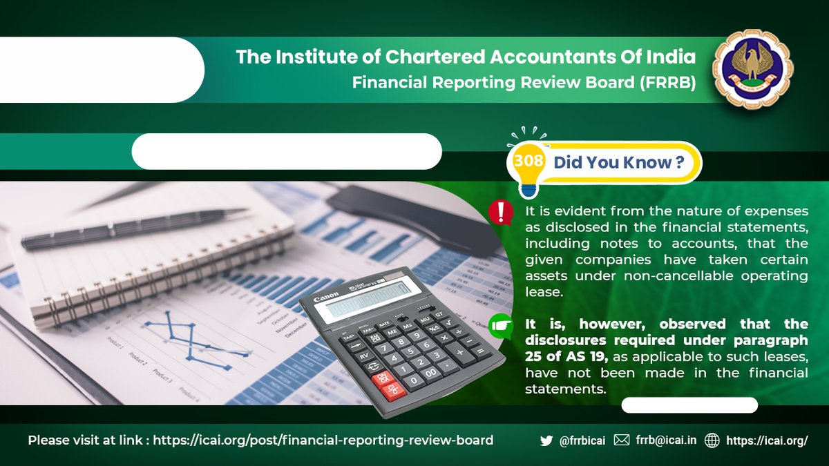 frrbicai's tweet photo. @frrbicai @theicai @drdebashismitra @AniketTalati
@CaDurgeshkabra @AbhayChhajed17 @CAkemishaSoni
@CAHansRajChugh @CAPramodLunawat @CaDayaniwas
#DidYouKnow #financialstatement #company #noncancelable #operatinglease #disclosure https://t.co/TPyEKWfRL2