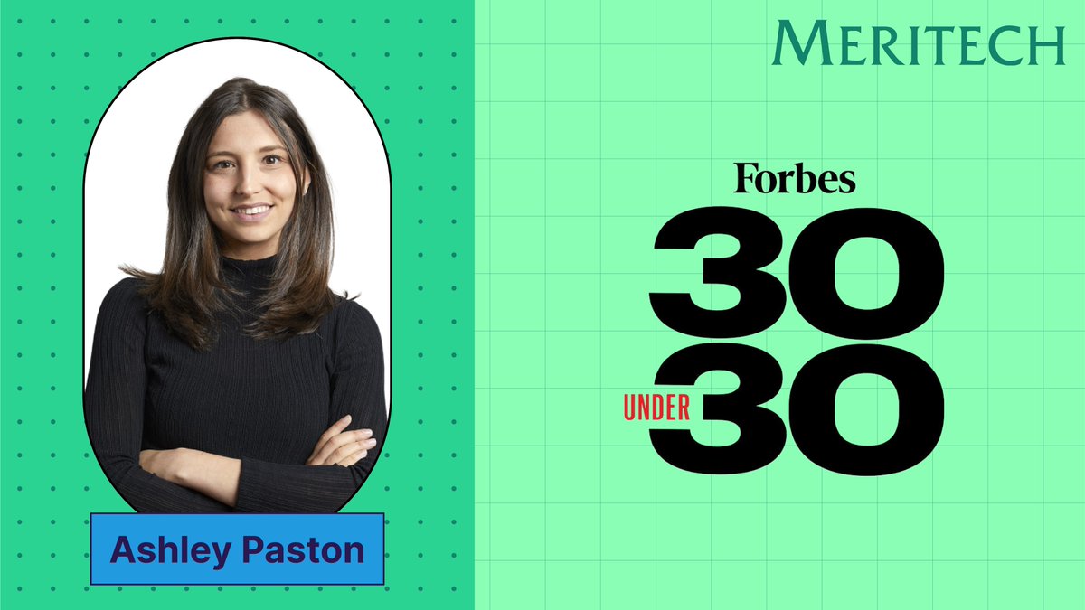 Thrilled to see @MeritechCapital Partner @ashleypaston named to the 2023 Forbes 30 Under 30 Venture Capital list! Ashley's drive, thoughtfulness, focus and humility have had a profound impact on our organization, as well as the entrepreneurs we support. bit.ly/3GTEN72