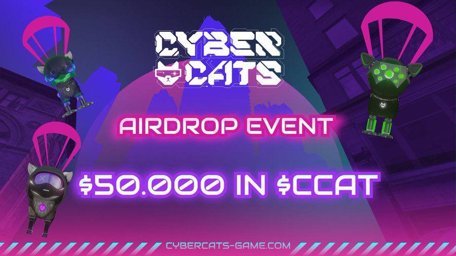 🚀 Airdrop: CyberCats
💰 Value: $76 (304 $CCAT)
👥 Referral: $30.000 (120.000 $CCAT)
📼 Audit: SolidProof, Solidity Finance, KYC Novos
📅 End Date: 2nd December, 2022

Talk with the Telegram Bot
t.me/Cybercats_Aird…

#Airdrop #Airdrops #Crypto