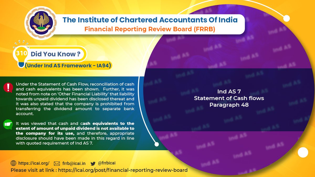 frrbicai's tweet photo. @frrbicai @theicai @drdebashismitra @AniketTalati
@CaDurgeshkabra @AbhayChhajed17
@CAkemishaSoni @CAHansRajChugh
@CAPramodLunawat @CaDayaniwas
#DidYouKnow #IndAS #cashflowstatement #other #financialliability #unpaiddividend #threat #company https://t.co/QKL5ZJlGAS
