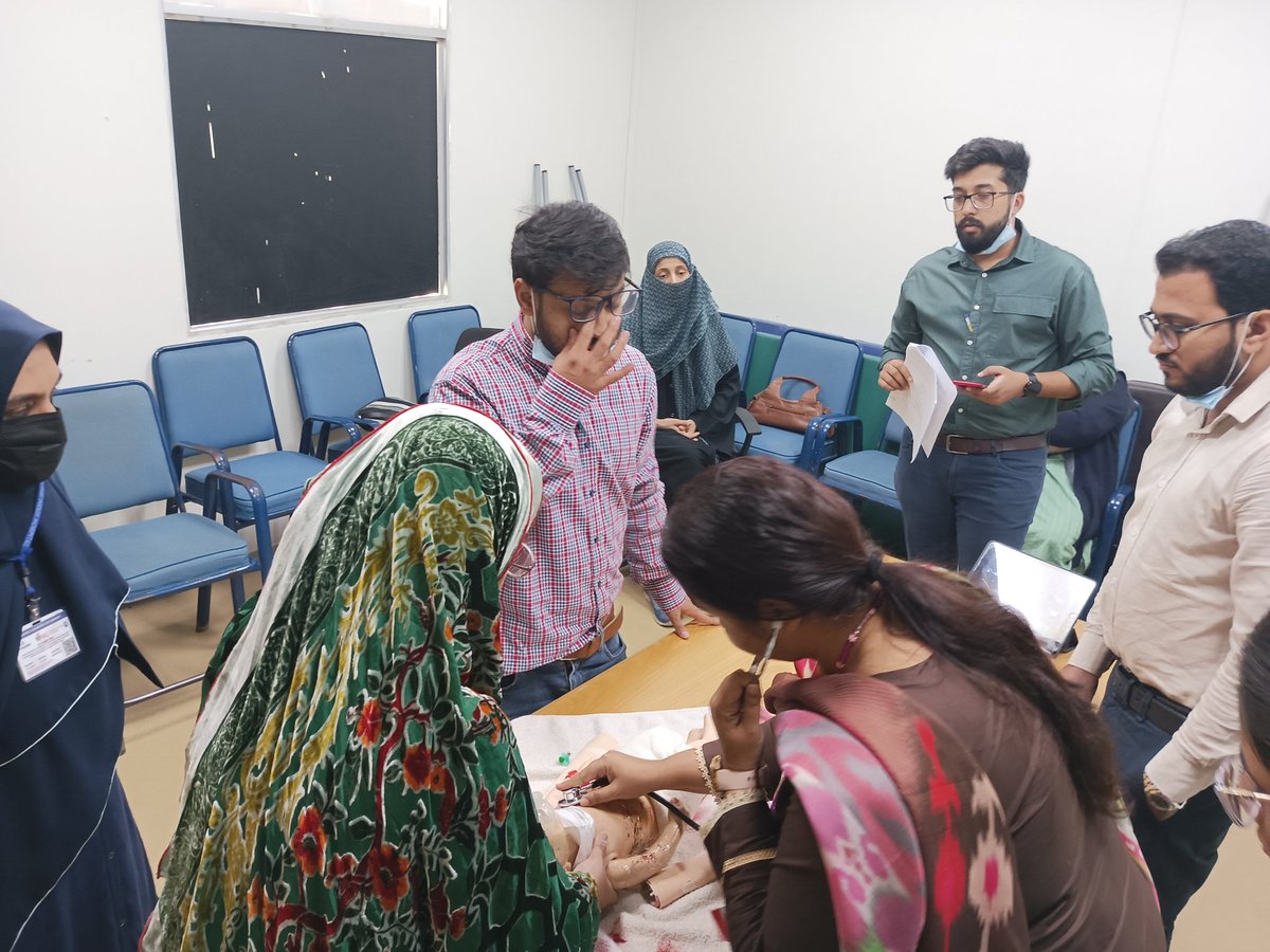 DrAdeelKhatri1's tweet photo. 2 day hands-on trauma workshop for F-PEM (foundation program in pediatric emergency medicine) - great participation. Honored to have Dr Viquar Qurashi with us. @jabfay @S_GhazanfarPK @SamaMukhtar
#Simulation #IHHN #fpem #simIHHN #Emergency #EM #PEM #Pediatrics #Trauma https://t.co/ajBr6VHIW9