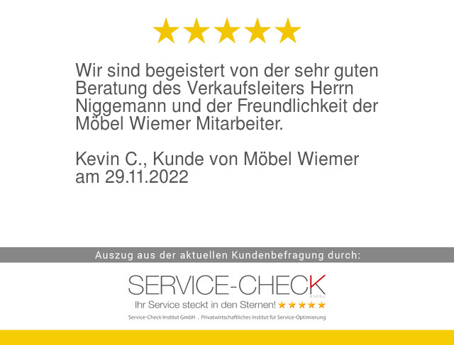 serviceinstitut's tweet image. Aus aktueller #servicecheck #Kundenbefragung von #MoebelWiemer:
service-check.com/bewertungen/ku…