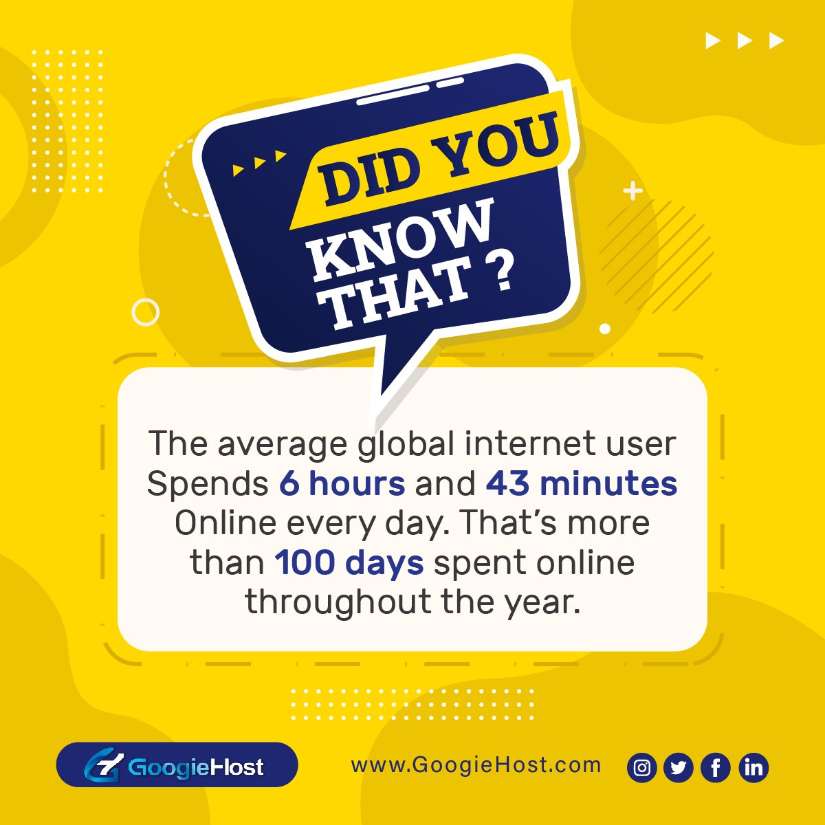 GoogieHost's tweet image. Did You Know That?

@googiehost #googiehost #internetfacts #internetfacts2022 #todayfacts #todayfactszone #factdaily #facts #funfacts #factsonly #bigfacts #allfacts #factsss #factsinhindi #factszone #factsfirst #factsconvention