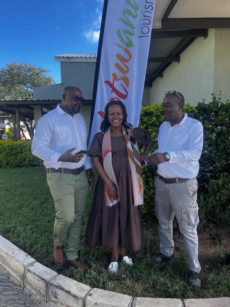 Mashatu_Reserve's tweet photo. Mashatu team members Lala, Peter and Lops are attending the Botswana Tourism BTTE 2022. If find yourselves there, feel free say hi to them. Looking forward to an amazing expo.

#mashatu #mashatugamereserve #botswana #thelandofthegiants #PushaBW #ilovebotswana #btte #btte2022 https://t.co/vMiT9HBLPu