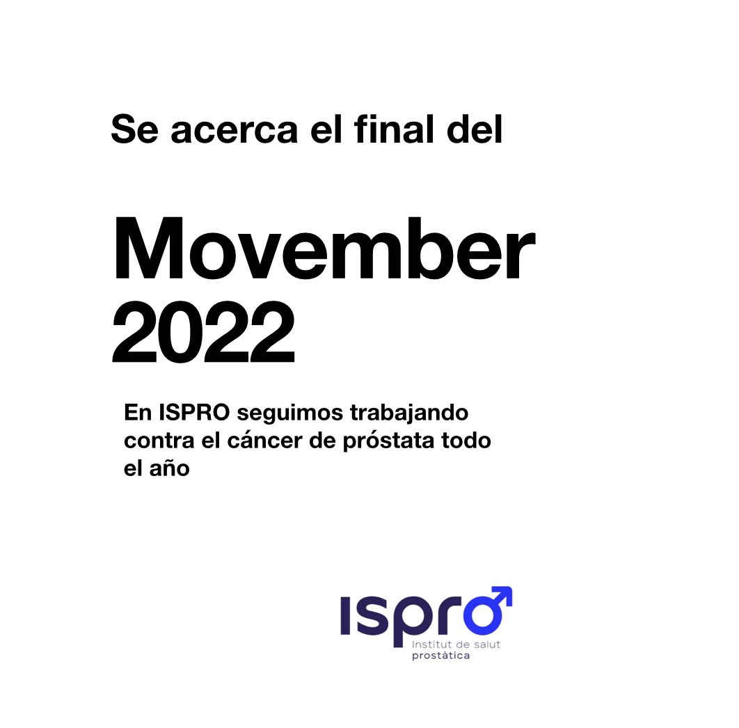 Institut Salut Prostàtica (@ispro_) on Twitter photo Gracias a todos por la participación en el #Movember22
La #SaludMasculina en el
Institut de Salut Prostàtica <a href="/ISPRO_/">Institut Salut Prostàtica</a> sigue siendo el enfoque durante todo el año Gracias a todos por la participación en el #Movember22
La #SaludMasculina en el
Institut de Salut Prostàtica <a href="/ISPRO_/">Institut Salut Prostàtica</a> sigue siendo el enfoque durante todo el año
