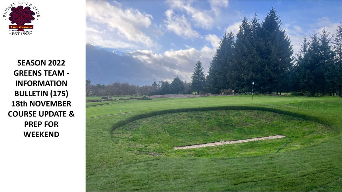 Paisley Golf Club on Twitter "Some more pictures of the great work