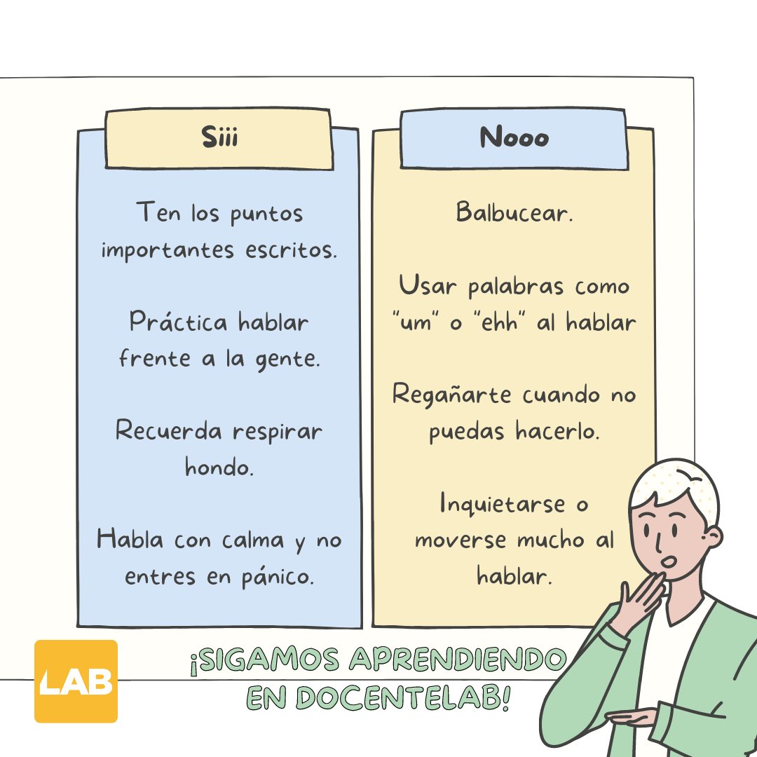 Sabemos que puede ser difícil hablar en público 🤷🏻‍♀️ es por eso que te traemos estos tips.

¿Quieres dominar alguna otra habilidad? Cuéntanos en los comentarios 👇

#consejos #HablarEnPúblico #OradorPúblico #liderazgo #comunicación #motivación #entrenamiento #oratoria