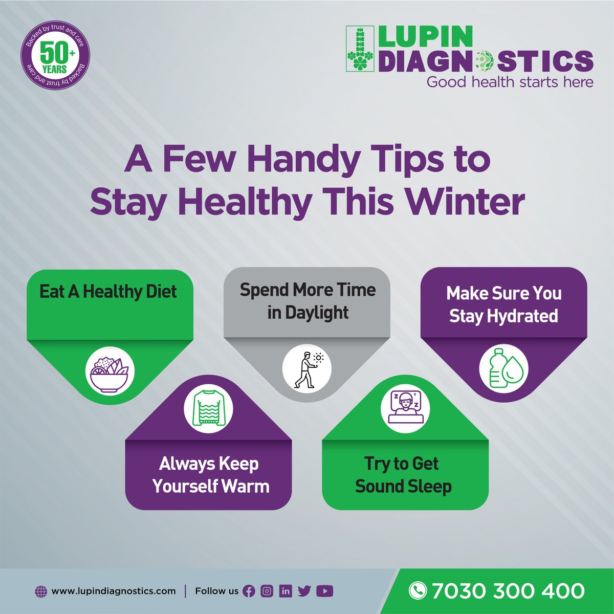 LupinDiagnostic's tweet photo. Follow these few tips to stay healthy this winter season
.
.
#lupindiagnostics #goodhealthstartshere #pathology #diagnostics #healthcare #winter #healthylifestyle #healthy #diet #tipsforhealthylife https://t.co/2Q0pQJTZEv
