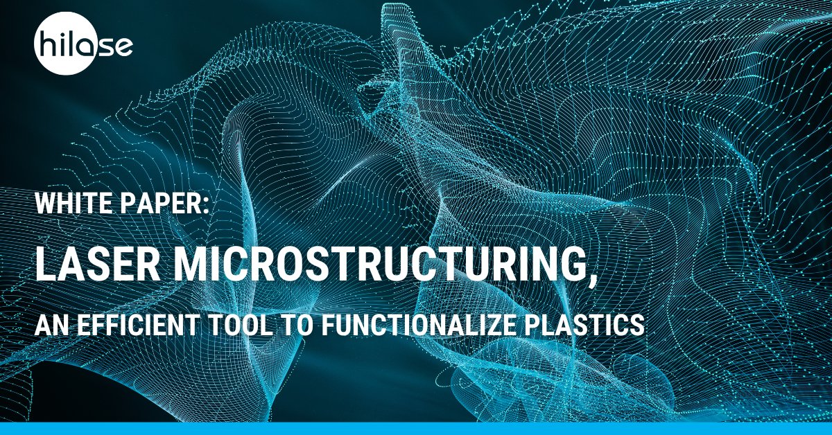 HiLASECentre's tweet photo. 📃 READ THE NEW WHITE PAPER 
#HiLASE presents a brand new WP on #Laser #Micromachining as an effective tool to functionalize #plastics. 
➡️https://t.co/Dn56aSLVPe
#lasers #lasertechnology #technology #microstructuring #nanostrucutres #functionalization #LMM #LST #LIPSS #PERLA https://t.co/XArioCBurL