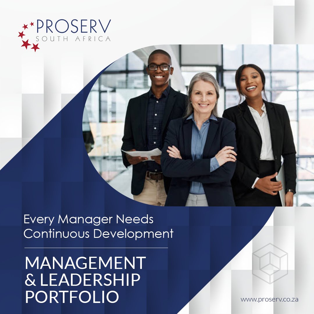 ProServZA's tweet photo. Our accredited programmes equip #managers & #leaders with essential decision-making, problem-solving & innovative thinking skills. https://t.co/iaS8ZKl2g9
#ProServSA #GenericManagement #SupervisorySkills #Ethics #Mentoring #EQ #TeamLeadership #NEXTEC https://t.co/dsslDEORFS
