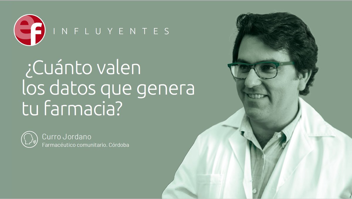 Curro Jordano: ¿Cuánto valen los datos que genera tu farmacia?  
bit.ly/3VluYTR
<a href="/currojordano/">currojordano</a> #Farmacia #farmaciacomunitaria