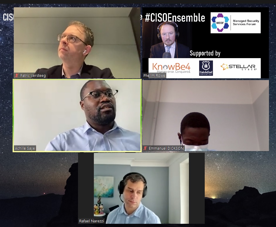 CtgIntelligence's tweet photo. And we're off! Great start to the mammoth 14 hour #CISOEnsemble today! Thank you to @KnowBe4 @hakdefnet @stellarcyberai for supporting the event! https://t.co/OstbepqCna