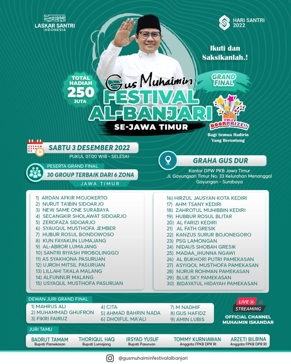 Yookk gaskeun yookk!!!

#albanjari #cakimin #gusmuhaimin #pkb #relawanpkb