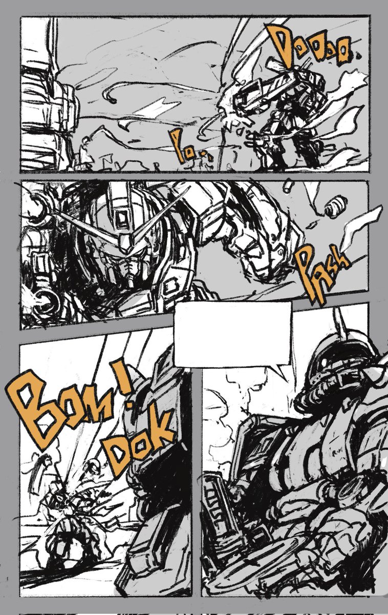 ガンダムを漫画にしようと…
模索してました。 