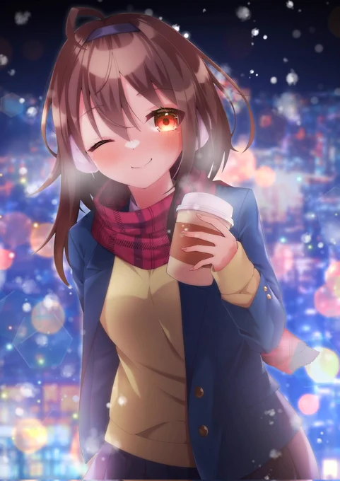 テーマ 「女の子とコーヒー」 #一次創作  #オリキャライラスト 