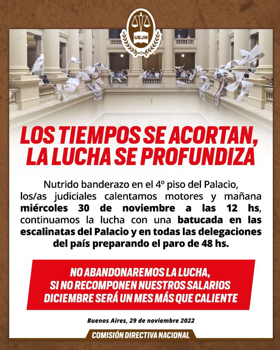 Judiciales! La lucha continúa!  <a href="/PrensaUEJN/">Prensa UEJN</a> <a href="/JulioPiumato/">Julio Piumato</a>