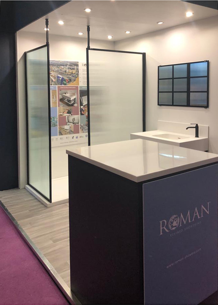 romanltd's tweet image. Come and see Roman&apos;s stand (302) at the Cruise Ship Interiors Expo at ExCeL London today! 
On display are our integrated bespoke showering solutions, different colour finishes, and also our bespoke Corian fabrication and solid surface moulding capabilities. #CSIE2022 #ExCeLLondon