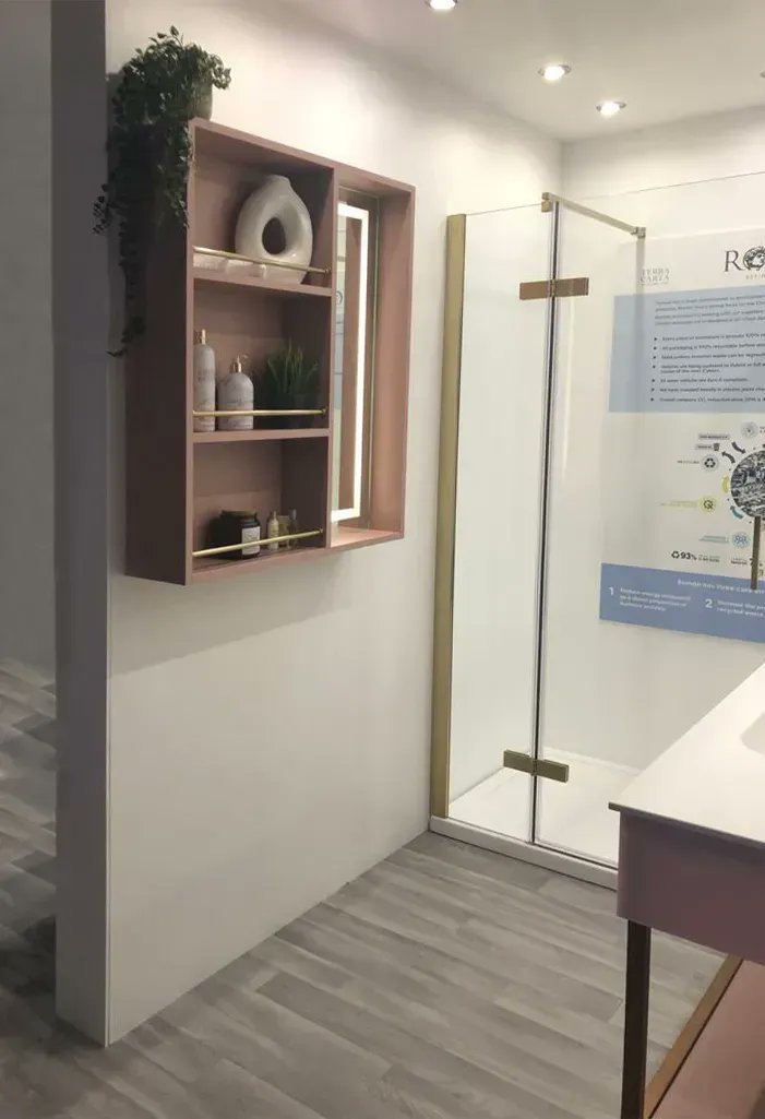 romanltd's tweet image. Come and see Roman&apos;s stand (302) at the Cruise Ship Interiors Expo at ExCeL London today! 
On display are our integrated bespoke showering solutions, different colour finishes, and also our bespoke Corian fabrication and solid surface moulding capabilities. #CSIE2022 #ExCeLLondon