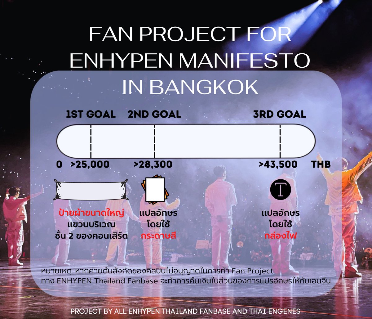 สวัสดีค่ะเอนจีน ตอนนี้ทางบ้านเริ่มรับโดเนทสำหรับโปรเจกต์คอนเสิร์ต ENHYPEN แล้วนะคะ

รายละเอียด และช่องทางการโดเนท: docs.google.com/forms/d/e/1FAI…

โดยจะเริ่มเปิดโดเนทตั้งแต่วันนี้ ถึง มกราคม 2566 (จะแจ้งวันให้ทราบอีกครั้ง) มาเป็นส่วนหนึ่งของโปรเจกต์นี้กันค่ะ💗
#ShoutOutENHYPENinThailand